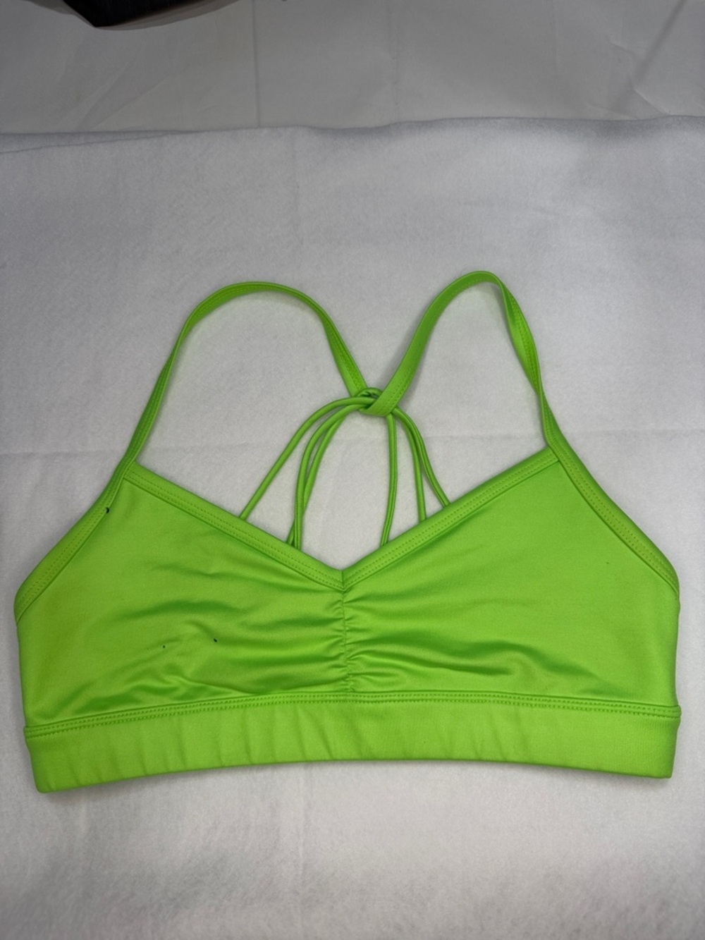 ALO Yoga Neon Green Strappy Sports Bra